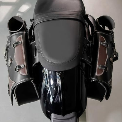 Motorcycle Saddlebags (Brown-1)