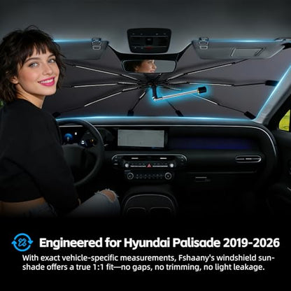 Windshield Sun Shade Umbrella for Hyundai Palisade 2019 (For Hyundai Palisade 2019-2026)