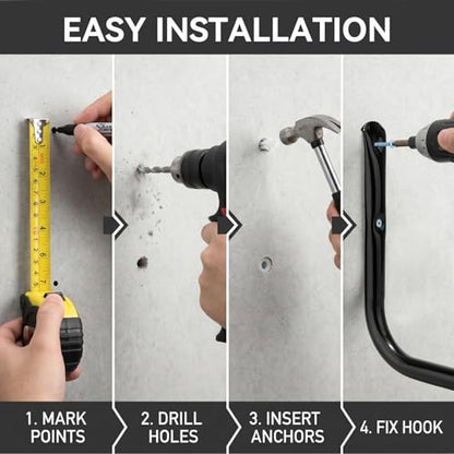 Heavy Duty Garage Storage Hooks (7.9Inch x 5.9Inch)