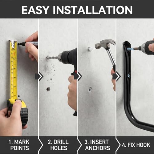 Heavy Duty Garage Storage Hooks (7.9Inch x 7.5Inch)