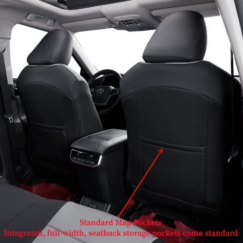 Car Seat Covers for Toyota 2018 (Leatherette(Black/Gray) / 2018-2023 Hybrid XLE, Hybrid XSE)