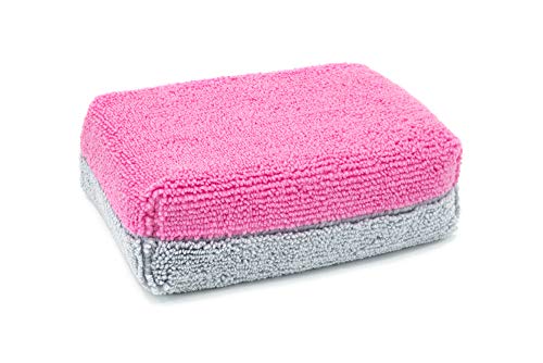 Thick [Saver Applicator Terry] Ceramic Coating Applicator Sponge (Pink/Gray)