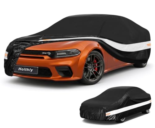 Holhtly Car Cover Custom Fit for Dodge Charger (Black Gray / Custom Fit for Dodge Charger)
