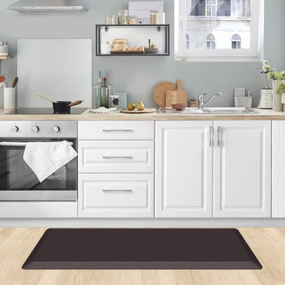 0.8" Thick Kitchen Mat Cushioned Anti Fatigue Rug Comfort Floor Mats (Chocolate / 39"L x 17.3"W x 0.8"Th)