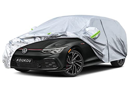 Waterproof Hatchback Car Cover All Weather (A9-Fit hatchback length ( up to 178") / silver)