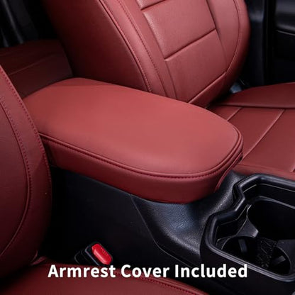 CRV Car Seat Covers Custom Fit for Honda 2017 (Leatherette(Wine Red) / 2017-2022 CRV LX,EX,SE,EX-L,Touring,Hybrid)