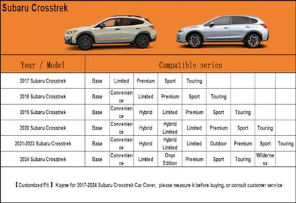 6 Layers Waterproof SUV Car Cover for Subaru Crosstrek 2017 (LM-Silver / 81. Custom Fit Subaru Crosstrek)