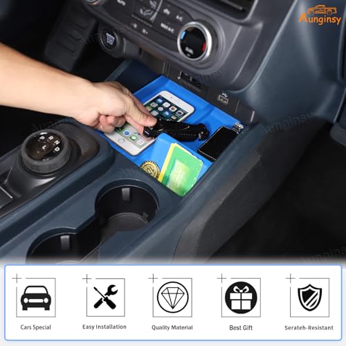 Center Console Shifter Storage Tray for Ford Maverick 2022 (Blue)
