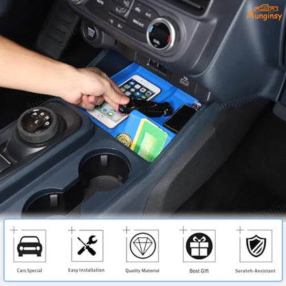 Center Console Shifter Storage Tray for Ford Maverick 2022 (Blue)