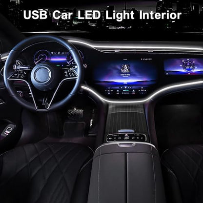 EL Wire Interior Car LED Lights (White / 5M/16.5FT)