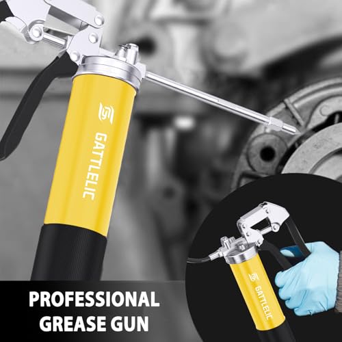 8000 PSI Heavy Duty Grease Gun Kit (yellow)