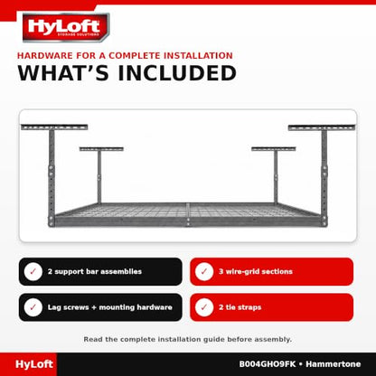 Overhead Steel Garage Storage System (Hammertone / Storage)
