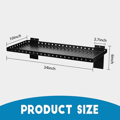 Slatwall Shelves 24 Inch (Black)
