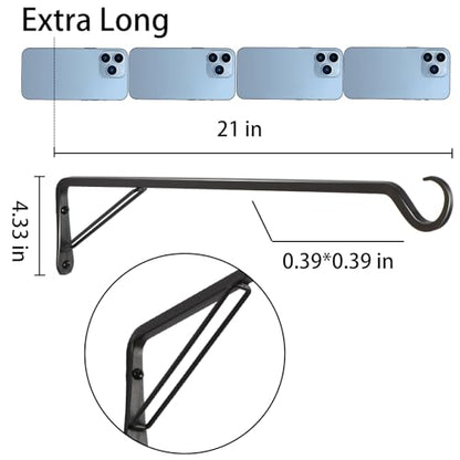 2 Pack Extra Long 21 Inch Heavy (Black / 21in-2-Black)