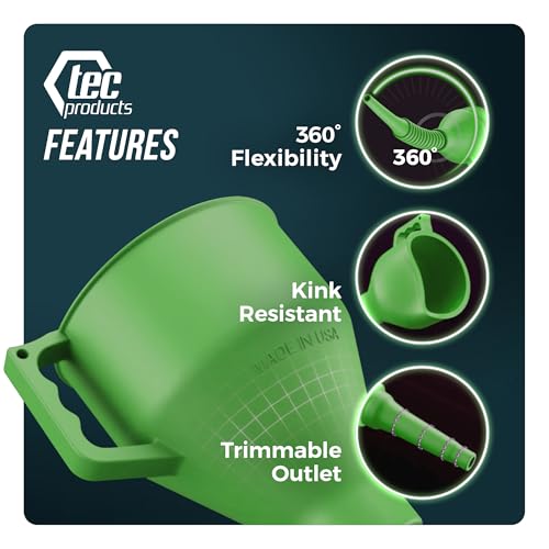 FlexAll Long Flexible Oil Change Funnel (Green / Large)
