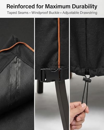 Outdoor Waterproof Patio Chair Covers (Black / 28W x 35D x 36H)