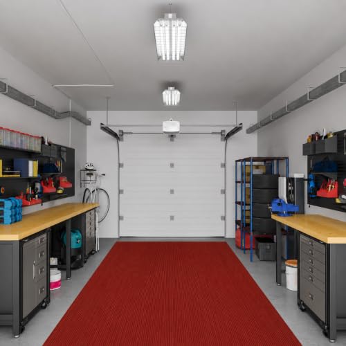 Ottomanso 4x24 Large Waterproof Floor Mat (Red / 3'11" x 24' (Runner))