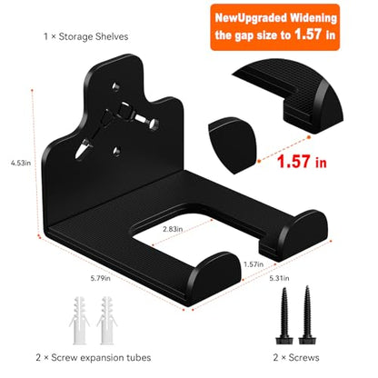 Garage Organizer Trimmer Rack Wall Mount (Black 4 Packs)