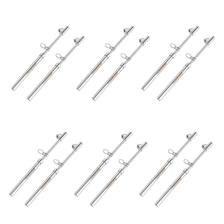 Dual Head Tire Pressure Gauge (Silver / 12pack)