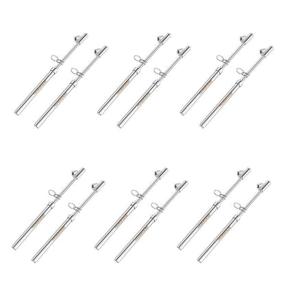 Dual Head Tire Pressure Gauge (Silver / 12pack)