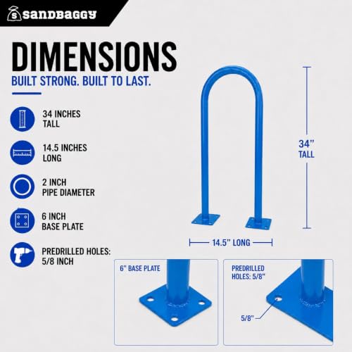 U Shaped Bike Rack (Blue)