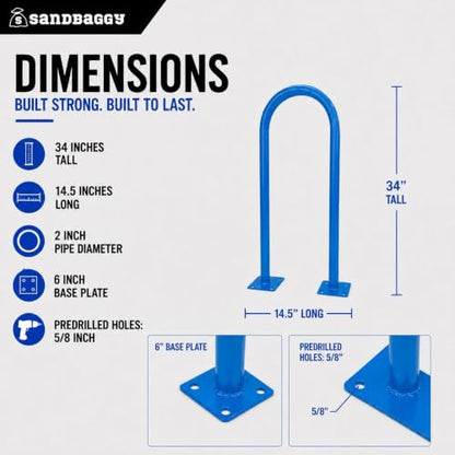 U Shaped Bike Rack (Blue)