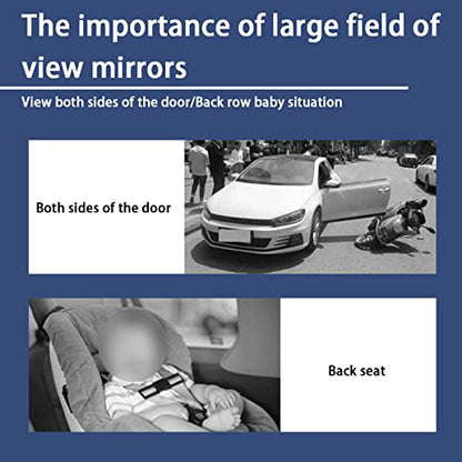 12 Inch Panoramic Car Rearview Mirror (Irregular White)