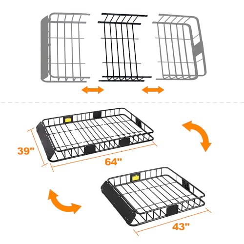 Roof Rack Basket with Extension (Roof Rack)