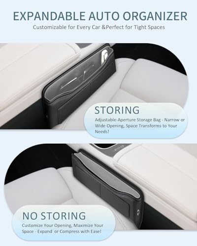 Car Seat Gap Filler Organizer (B-Car Seat Gap Fille-Black-2Pack)