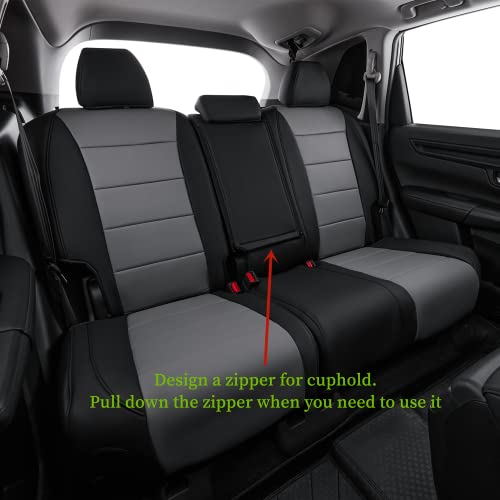 CRV Car Seat Covers Custom Fit for Honda 2012 (Leatherette(Black/Gray) / 2012-2014 CRV EX,EX-L,LX)