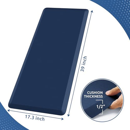 Kitchen Mat Cushioned Anti Fatigue Rug Standing and Comfort Floor Mats (Blue / 39"L x 17.3"W x 0.5"Th)