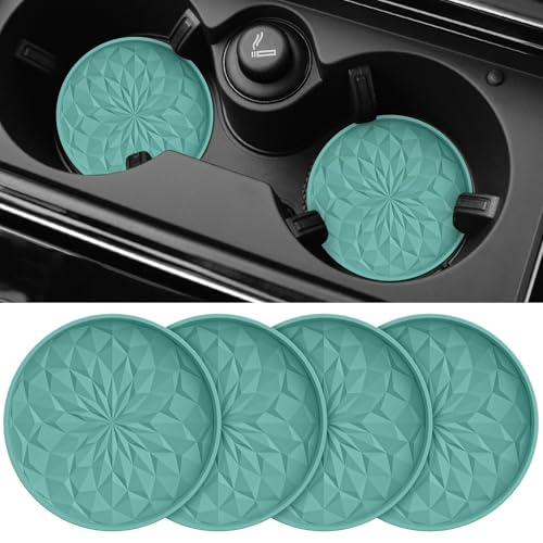 Car Coasters for Cup Holders [4 Pack] (4pack-teal Blue)