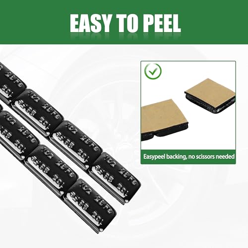 1oz Adhesive Wheel Weights (1oz-72PCS / Black)