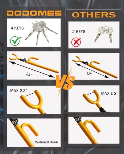 Steering Wheel Lock Anti (Two hooks / Yellow)