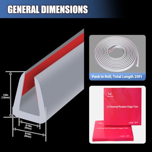 Rubber Edge Trim (Fit 3/16" - L20' / Grey)