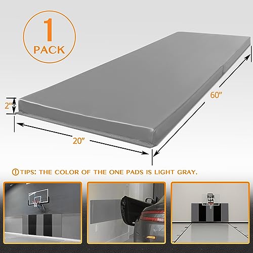 1 Pack Wall Pads (60" x 20" x 2" / 1 PACK / LIGHT GREY)