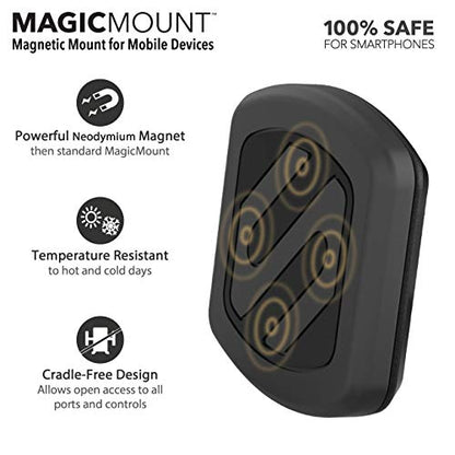 MAGWSM2 MagicMount Magnetic Suction Cup Mount for Car Windshield or Dashboard (Window / Dash Suction / 1 Pack)