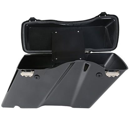 Motorcycle Saddlebags Hard Saddlebags For Harley Touring 1993 (Vivid Black W/ Black Latches / Standard)
