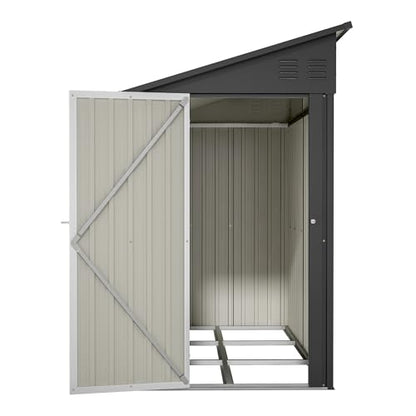 Shed Lean to Storage Shed (Black / 4 X 8FT)