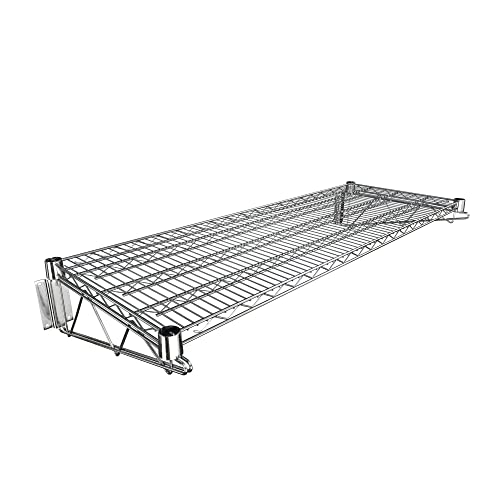18" x 48" Chrome Wire Wall Mount Shelf (Chrome / 18" x 48")