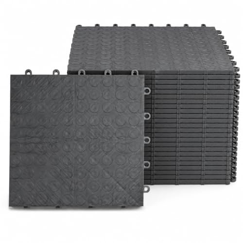 SnapLock GarageDeck 12"x12" Interlocking Garage Floor Tiles (24 Pack / Graphite)
