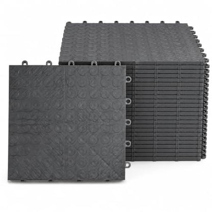 SnapLock GarageDeck 12"x12" Interlocking Garage Floor Tiles (24 Pack / Graphite)