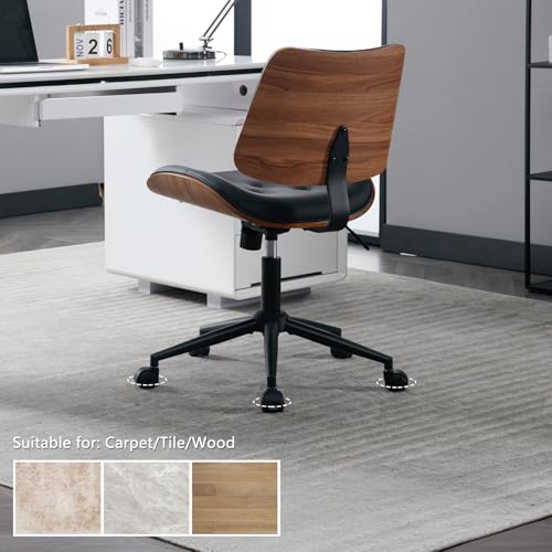 Armless Home Office Chair in Button Style (Black / Button Style)