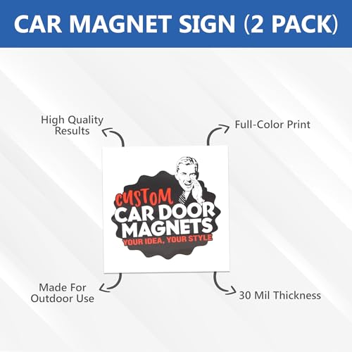 Custom Car Magnet Signs for Advertising and Promotion (12" Square)