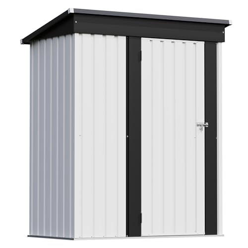 5x3 FT Outdoor Storage Shed (White / 5x3 FT)