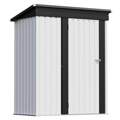 5x3 FT Outdoor Storage Shed (White / 5x3 FT)