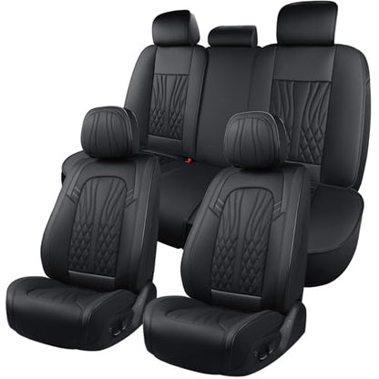 Leather Seat Covers (Full Black/Full Set)