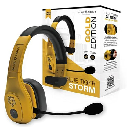 Storm Gold Wireless Trucker Bluetooth Headset with Mic (Gold / Storm Gold)