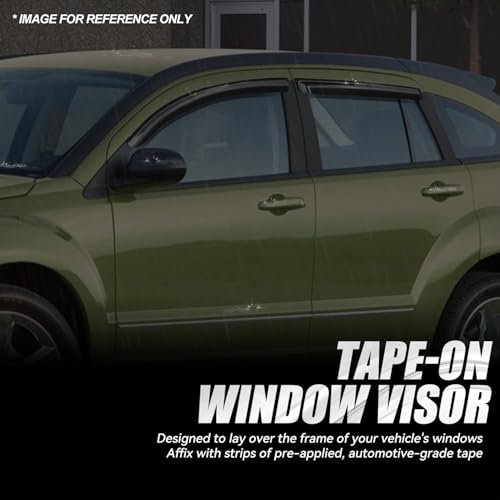 4PCS Tape On Window Visors for 2007 (07-12 Dodge Caliber)