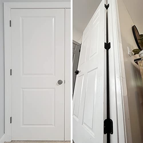Rounded Matte Black Door Hinges 3.5 Inch 5 (Matte Black-Rounded / 30 Pack)